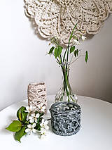 Svietidlá - Béžový čipkový svietnik / váza - 15594480_