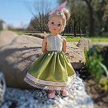 Hračky - Zeleno ružové šaty pre bábiku Gotz 50 cm - 15597439_