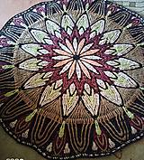 Úžitkový textil - Háčkovaný koberec v bežovom - 15597419_