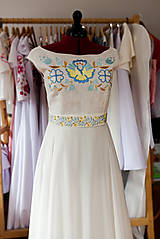 Šaty - Svadobné šaty ľanové Podpoľanie - 15596144_