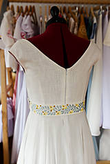 Šaty - Svadobné šaty ľanové Podpoľanie - 15596146_