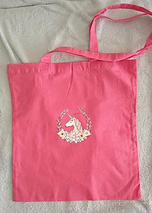 Nákupné tašky - Hrubšia bavlnená nákupná taška s dlhými ušami  (Unicorn) - 15596734_