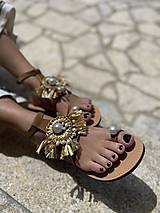 Ponožky, pančuchy, obuv - Bali kožené sandále - 15597388_