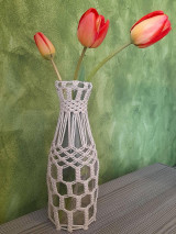 Dekorácie - Macrame váza - 15596369_