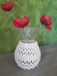 Dekorácie - Macrame váza - 15596376_
