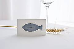 Úložné priestory & Organizácia - Menovka na stôl - 3D rybka - 15598083_