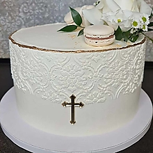 Dekorácie - Krížik dekorácia na tortu - 15597937_