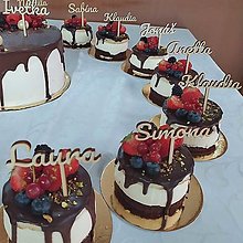 Dekorácie - Mini zápich meno na tortu, cupcakes - 15598212_