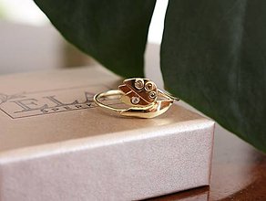 Prstene - Zlaté šperky na objednávku (prsteň tulipán) - 15598647_