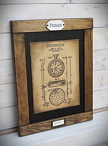 Tabuľky - Obrázok zo starého kabinetu - patenty (hodinky) - 15598780_