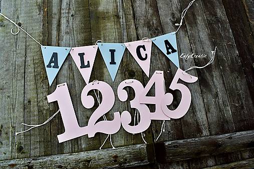 Tabuľky - vlajková girlanda s menom - 15599677_