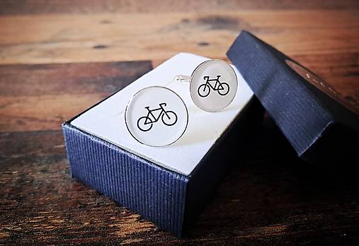 Pánske šperky - Manžetové gombíky pre cyklistu - 15601375_