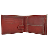 Peňaženky - Ručne tieňovaná kožená peňaženka, bordová farba - 15599933_