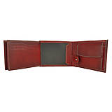 Peňaženky - Ručne tieňovaná kožená peňaženka, bordová farba - 15599934_