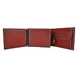Peňaženky - Ručne tieňovaná kožená peňaženka, bordová farba - 15599936_
