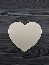 Polotovary - Drevený výrez srdce - 15601248_