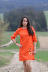 Šaty - Dámske ľanové šaty - 15600263_