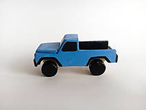 Hračky - Drevený modrý pick-up - 15599656_