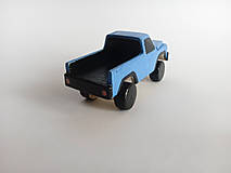 Hračky - Drevený modrý pick-up - 15599657_