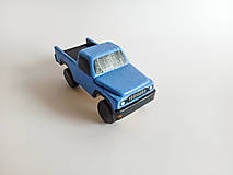 Hračky - Drevený modrý pick-up - 15599659_