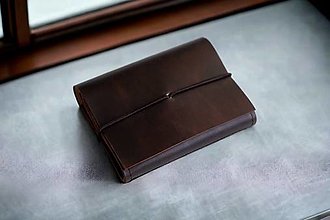 Peňaženky - Peňaženka KMEŇ - až na 6 kariet, mince i bankovky (Tmavohnedá) - 15603868_