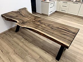 Nábytok - Nadrozmerný Jedálenský stôl z orechového dreva - 15603317_