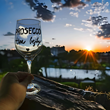 Nádoby - Prosecco-Ručne maľované vínove poháre - 15602788_