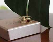 Prstene - Zlatý prsteň red - 15603479_