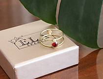 Prstene - Zlatý prsteň red - 15603480_