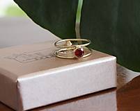 Prstene - Zlatý prsteň red - 15603481_