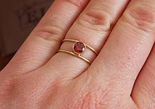 Prstene - Zlatý prsteň red - 15603484_
