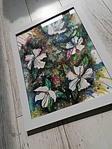 Obrazy - Biele kvety - 15605984_