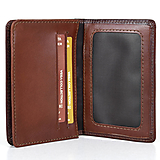 Peňaženky - Kožené púzdro na karty a doklady v hnedej farbe - 15604431_