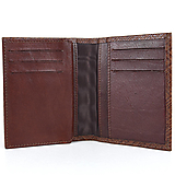 Peňaženky - Púzdro na karty a doklady v hnedej farbe s mriežkovým dekorom - 15604497_