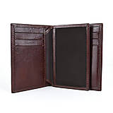 Peňaženky - Púzdro na karty a doklady v hnedej farbe - 15604502_