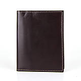 Peňaženky - Púzdro na karty a doklady v tmavo hnedej farbe - 15604504_