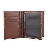 Peňaženky - Kožené púzdro na doklady a karty v hnedej farbe - 15605490_