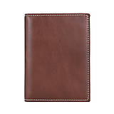 Peňaženky - Kožené púzdro na doklady a karty v hnedej farbe - 15605491_
