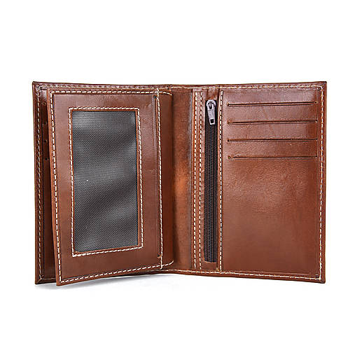 Peňaženky - Kožené púzdro na doklady a karty vo svetlo hnedej farbe - 15605500_