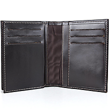 Peňaženky - Púzdro na karty a doklady v tmavo hnedej farbe - 15604503_