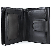 Peňaženky - UNISEX kožená peňaženka v čiernej farbe - 15605368_