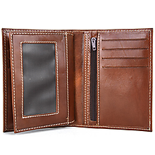 Peňaženky - Kožené púzdro na doklady a karty vo svetlo hnedej farbe - 15605500_