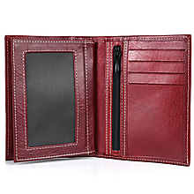 Peňaženky - Kožené púzdro na doklady a karty v bordovej farbe - 15605512_