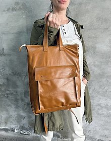 Batohy - KABELKOBATOH kožený ruksak alebo kabelka - 15605907_