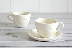 Nádoby - Madeirová porcelánová šálka (espresso) - 15604762_