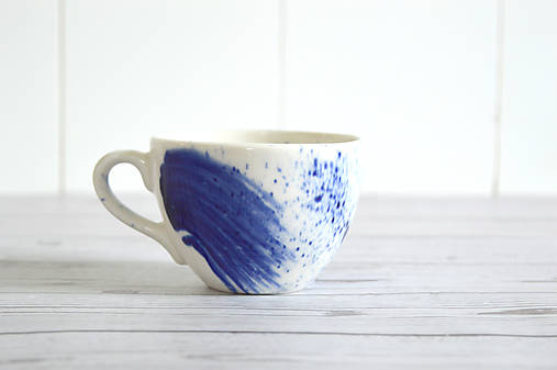 Šálka Modrou maľované (Kávová)