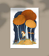 Grafika - print - začarovaný les - 15605513_