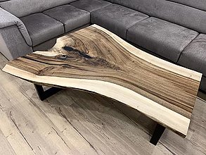 Nábytok - Konferenčný stolík z orechového dreva - 15606663_