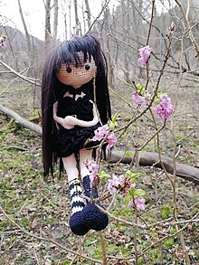 Hračky - Čierna bábika - 15605502_