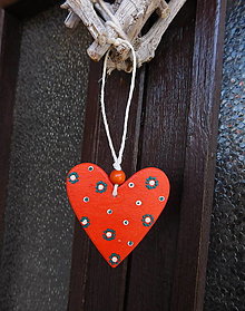 Dekorácie - drevené maľované srdce tyrkysovo zelené kvietky - 15607614_